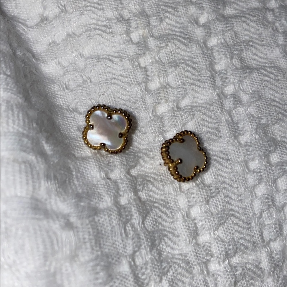 Flower mother-of-pearl earrings